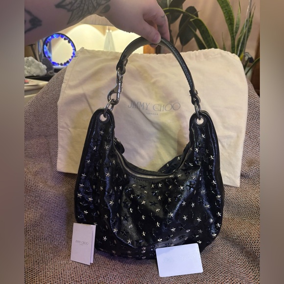 Jimmy Choo Handbags - Jimmy Choo Star Studded Leather Shoulder Bag